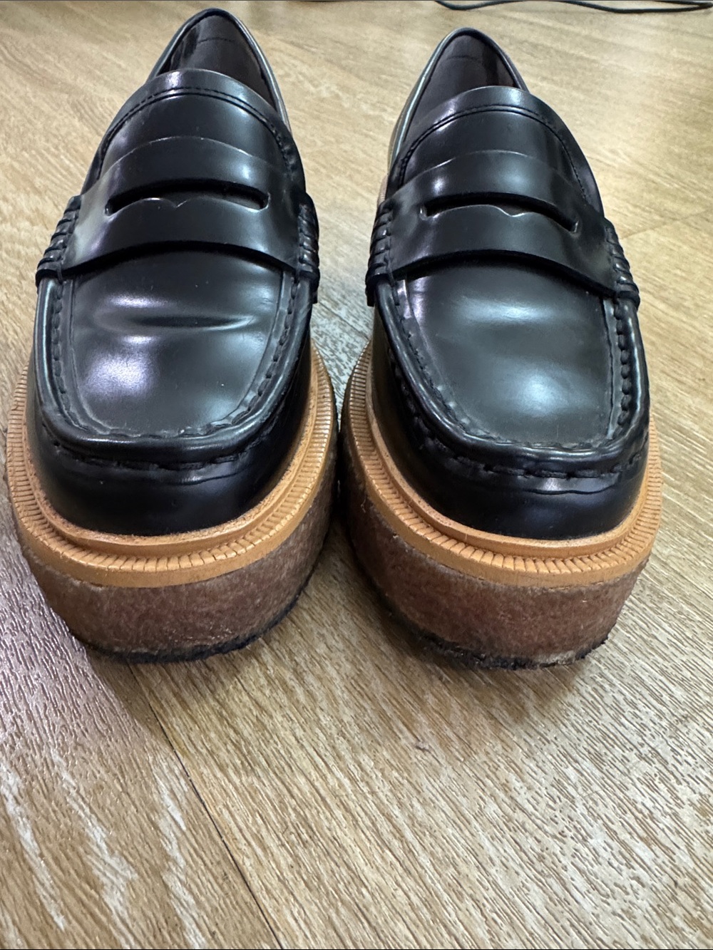 Loeffler Randall Rikki Platform Gum Sole Penny Loafers size 7 - Picture 3 of 8